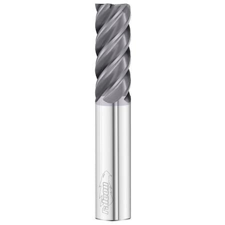 Fullerton Tool 5-Flute - 45Deg Helix - 3845 Falcon Finisher HP End Mills, TIALN, RH Spiral, Square, Standard, 3/16 38154